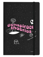 Conspiracy Theories Black A5 Hard Cover Notebook