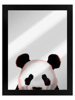 Framed Panda Mirrored Tin Sign