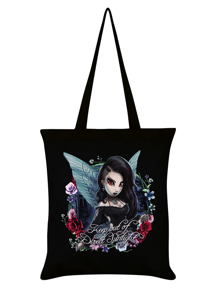 Hexxie Darla Keep Out Of Direct Sunlight Black Tote Bag