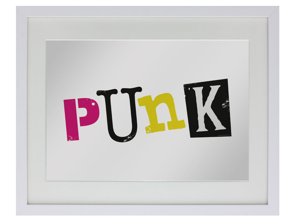 Framed Punk Mirrored Greet Tin Card