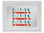 Framed Party Party Party Mirrored Greet Tin Card