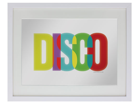 Small Mirrored Tin Sign Front