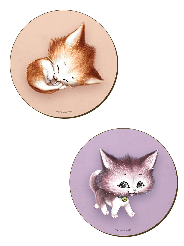 Kitsch Kittens Coaster Set Grindstore Wholesale