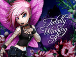 Hexxie Violet Totally Winging It Mini Tin Sign
