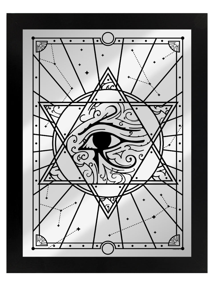 Framed All Seeing Eye Mirrored Tin Sign