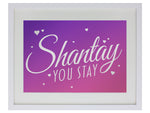 Framed Shantay You Stay! Mirrored Greet Tin Card