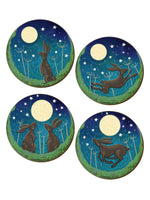 Lunar Hares 4 Piece Coaster Set