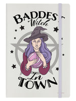 Baddest Witch In Town Cream A5 Hard Cover Notebook