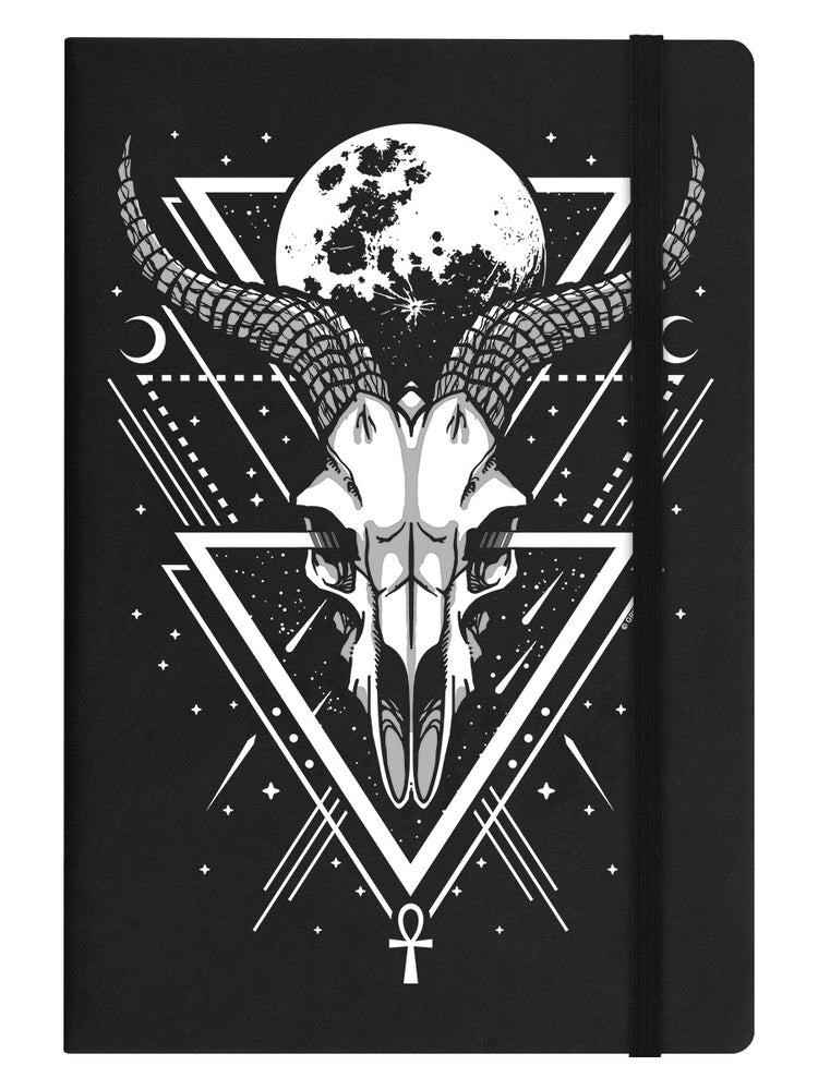 Lunar Skull Black A5 Hard Cover Notebook