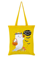 Halloween Ghost Yellow Tote Bag
