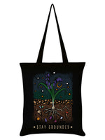 Mystical Roots Stay Grounded Black Tote Bag