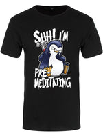 Psycho Penguin Shh! I'm Pre-Meditating Men's Premium Black T-Shirt