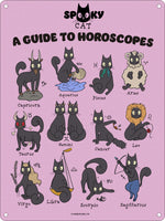 Spooky Cat A Guide To Horoscopes Mini Tin Sign