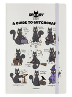 Spooky Cat A Guide To Witchcraft Cream A5 Hard Cover Notebook