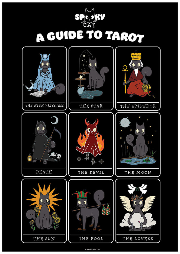 Spooky Cat A Guide To Tarot Mini Poster