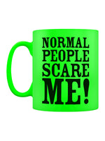 Normal People Scare Me Green Neon Mug