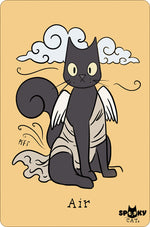 Spooky Cat Elements Greet Tin Card - Air