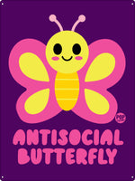 Pop Factory Antisocial Butterfly Tin Sign