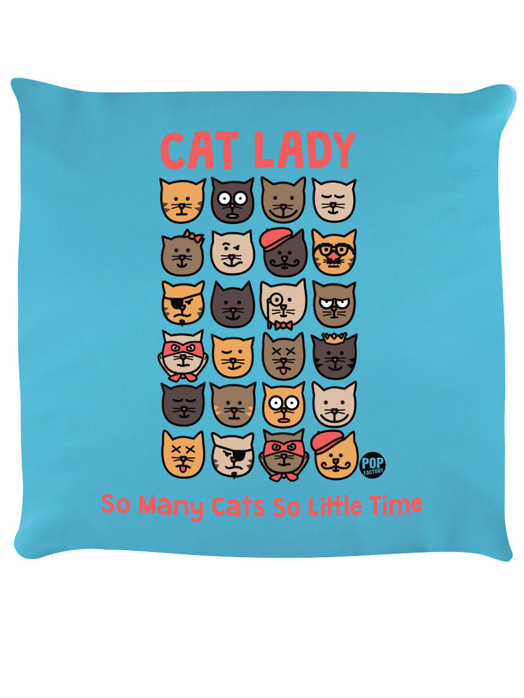 Pop Factory Cat Lady Sky Blue Cushion