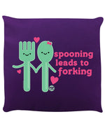 Pop Factory Spooning Leads To Forking Purple Cushion