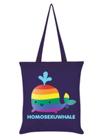 Pop Factory Homosexuwhale Purple Tote Bag