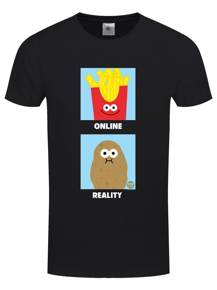 Pop Factory Online v Reality Men's Black T-Shirt
