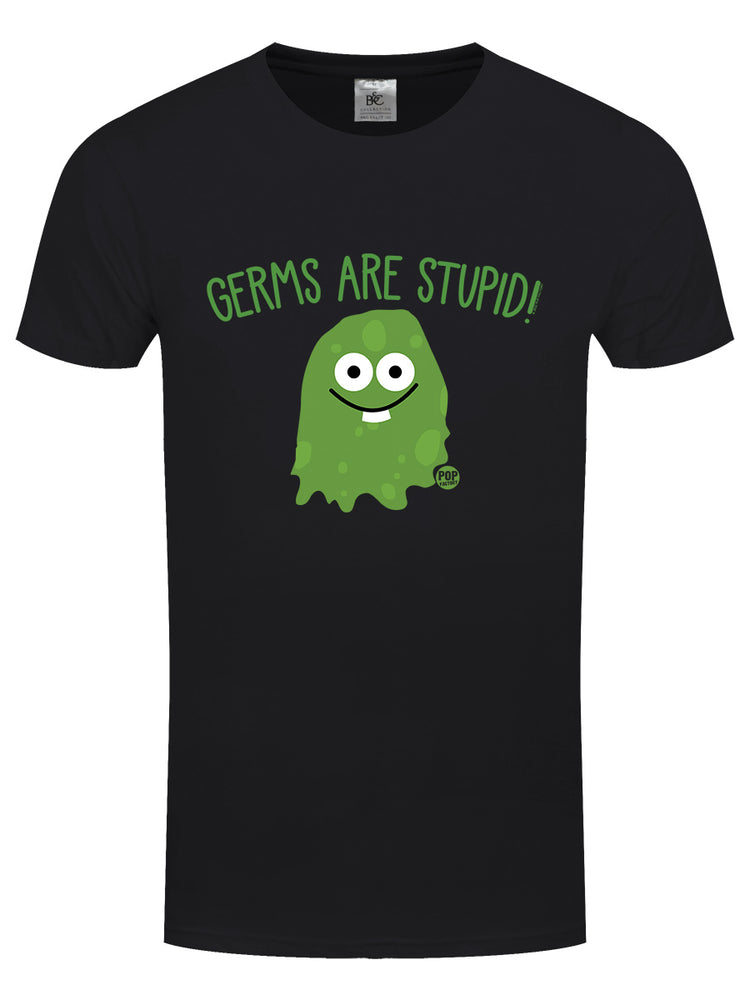 Pop Factory Germs Are Stupid Men's Black T-Shirt