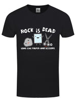 Pop Factory Rock Is Dead Men's Black T-Shirt