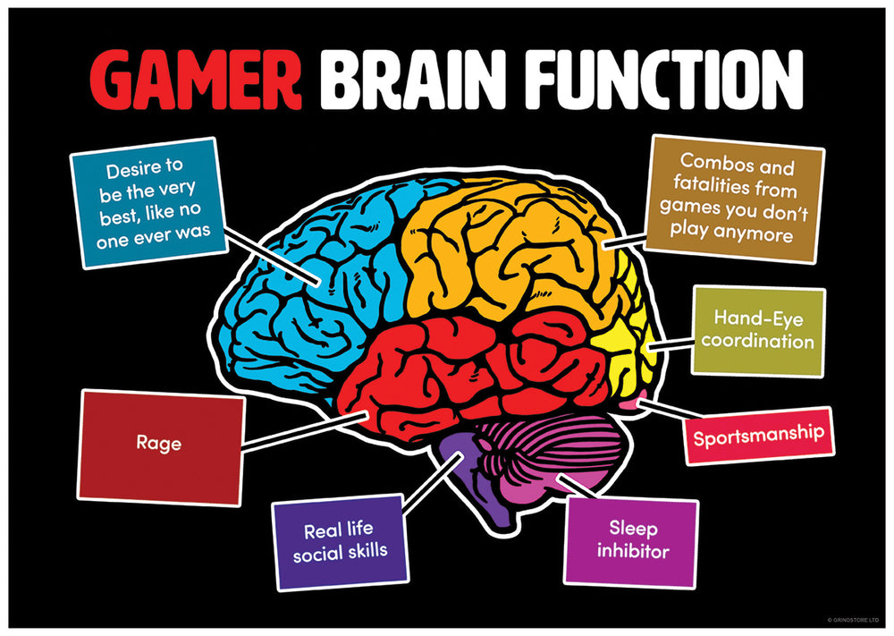 Gamer Brain Function Mini Poster