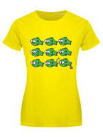 Pop Factory Fish Fart Ladies Yellow T-Shirt