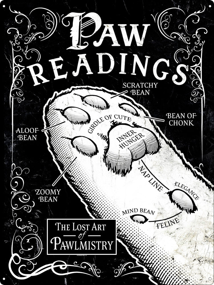 Paw Readings Tin Sign