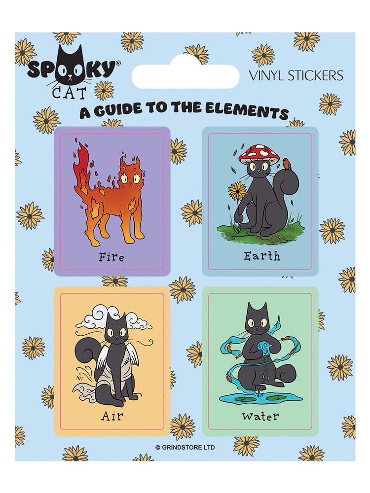 Spooky Cat Elements Vinyl Sticker Set
