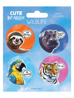 Cute But Abusive Wildlife Vinyl Sticker Set