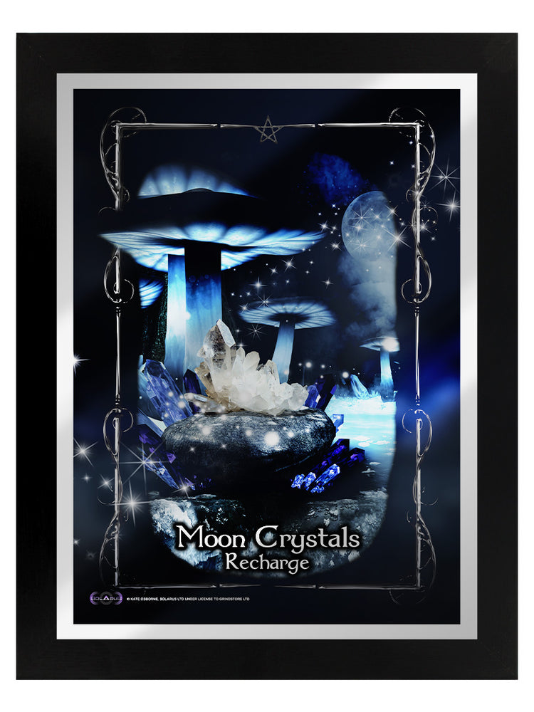 Framed Moon Crystals Mirrored Tin Sign