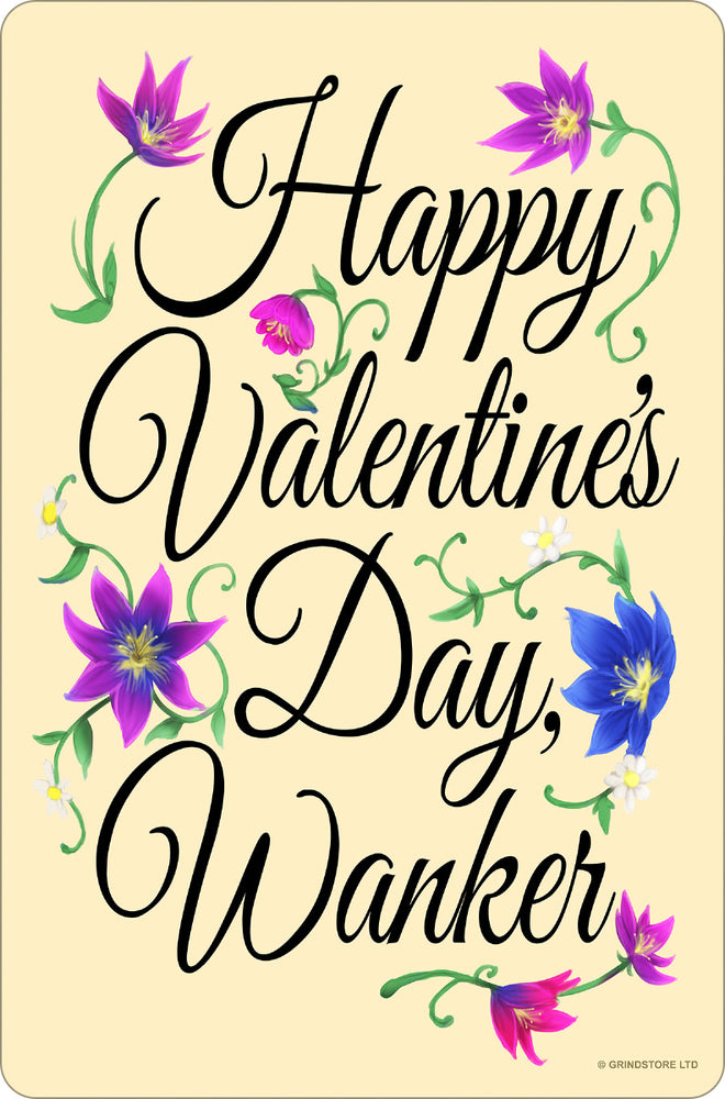 Happy Valentine's Day, Wanker - Greet Tin Card
