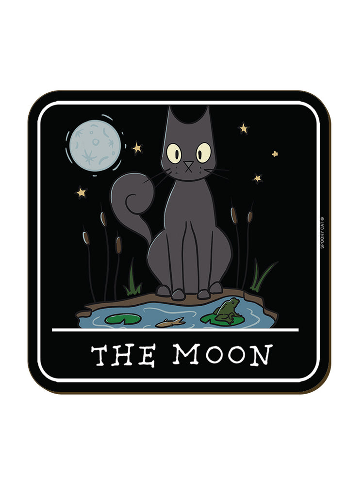 Spooky Cat Tarot The Moon Coaster