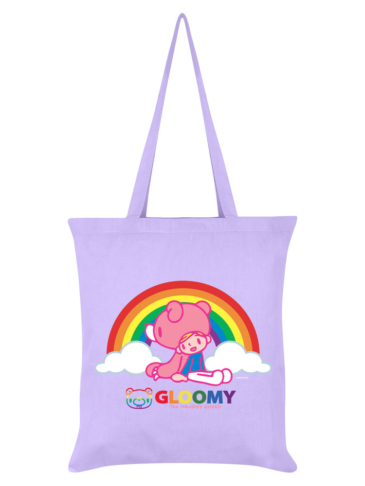 Gloomy Bear BFF Rainbow Lilac Tote Bag