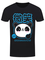 Handa Panda Smile Men's Black T-Shirt
