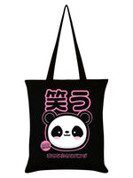 Handa Panda Laughter Black Tote Bag