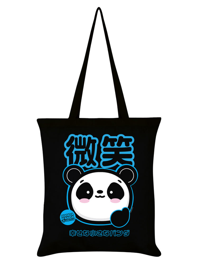 Handa Panda Smile Black Tote Bag
