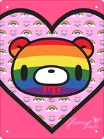 Gloomy Bear Rainbow Heart Mini Tin Sign
