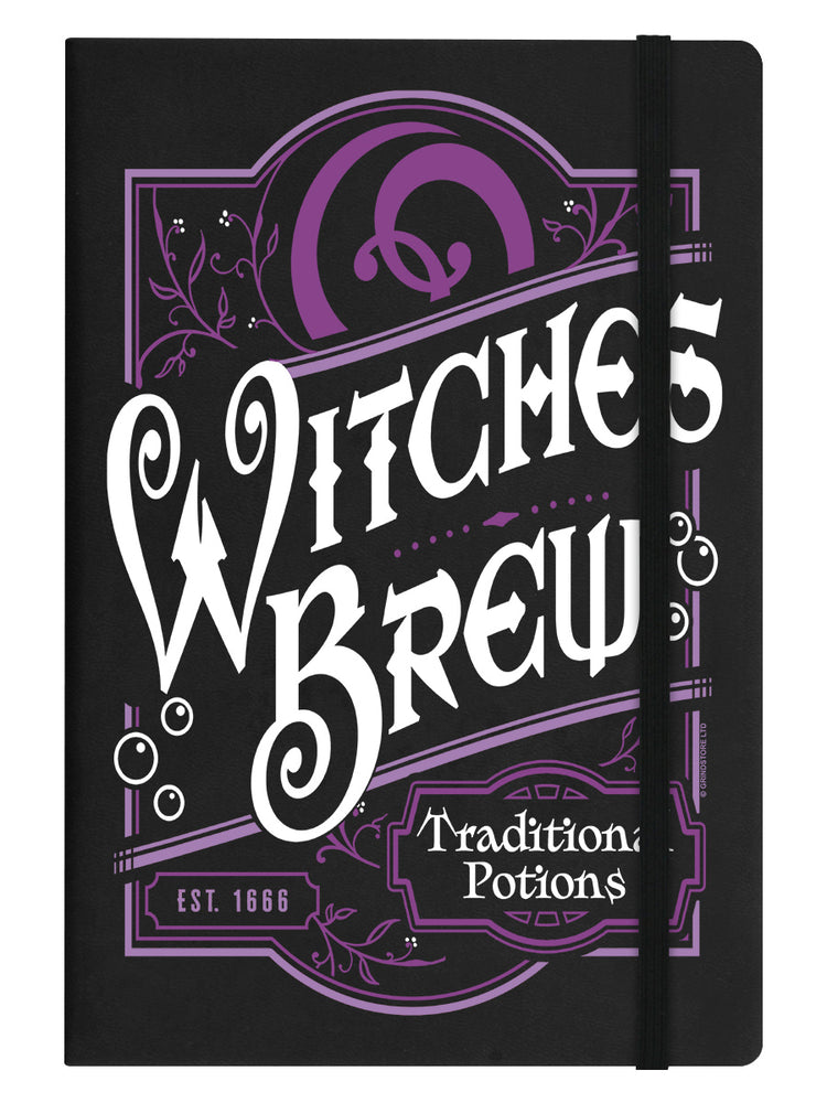 Witches Brew Traditional Potions Black A5 Hard Cover Notebook