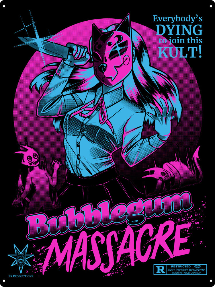 Pinku Kult Bubblegum Massacre Tin Sign