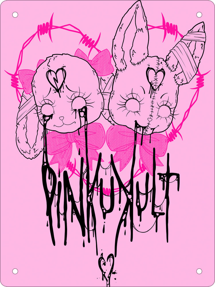 Pinku Kult Doom and Gloom Mini Tin Sign