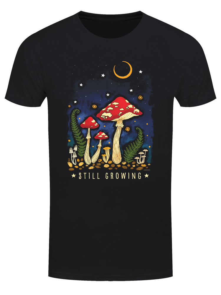 Magical Mushrooms Still Growing Men's Black T-Shirt