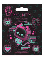 Cosmic Boop Pixel Kitty Vinyl Sticker Set