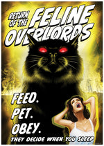 Vintage Horror Cats Feline Overlords Mini Poster