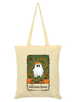 Halloween Queen Ghost Tarot Cream Tote Bag