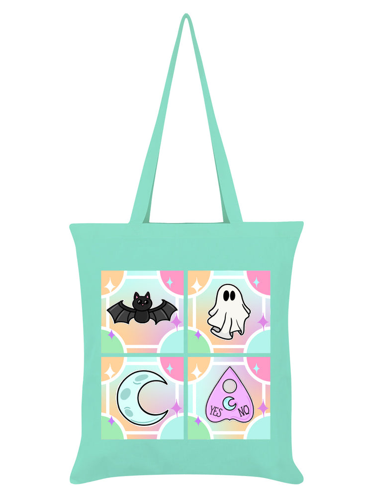 Galaxy Ghouls Mint Green Tote Bag