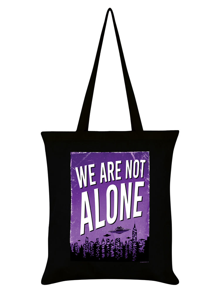 We Are Not Alone Sci-Fi Black Tote Bag